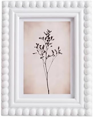 1 Pack 5 x 7 Picture Frame, Wood Beaded Boho Photo Frame, Vintage Photo Display, Wall Hanging Des... | Amazon (US)