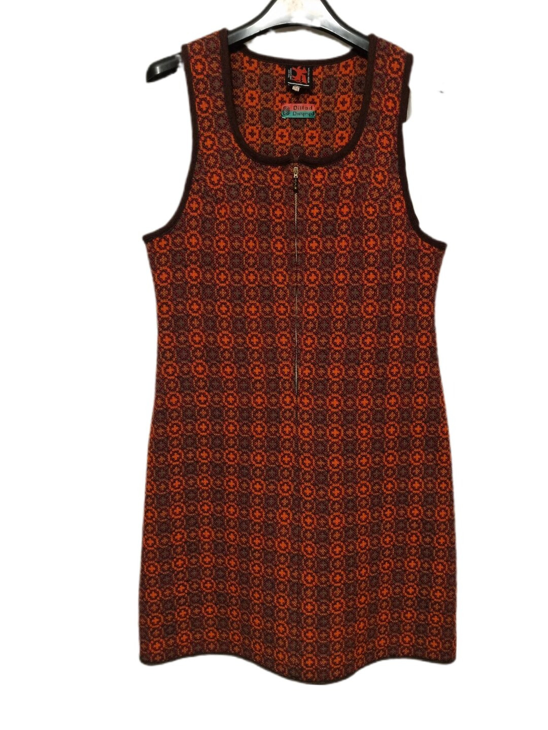 Welsh Woollens Vintage 1960s Brown Red Tapestry Wool Dress Very Rare | Etsy (US)