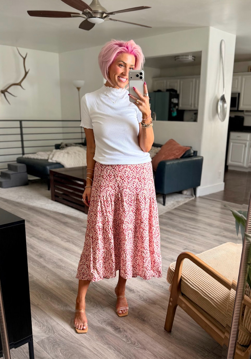 Loving this combo!! Skirt: Medium // Top: Small // Sandals: TTS 

 #LTKootd #LTKSaleAlert