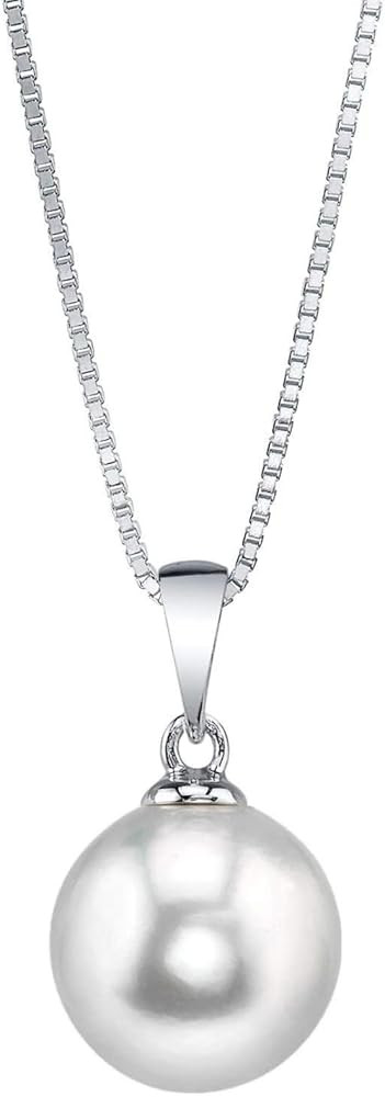 The Pearl Source White Freshwater Pearl Pendant Sydney Necklace for Women - Cultured Pearl Neckla... | Amazon (US)