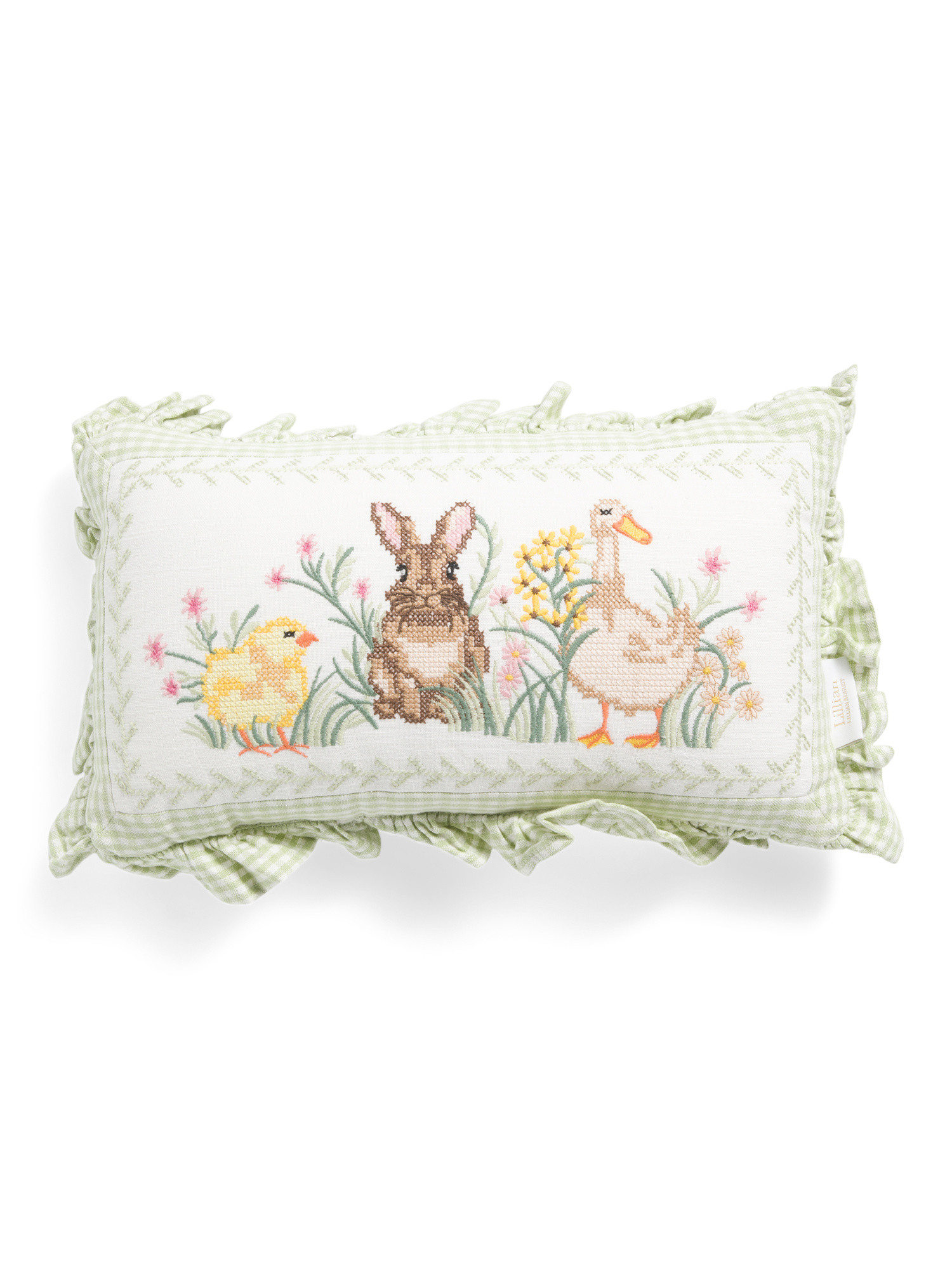 9x15 Cros Stitch Springville Scene Pillow | Throw Pillows | Marshalls | Marshalls