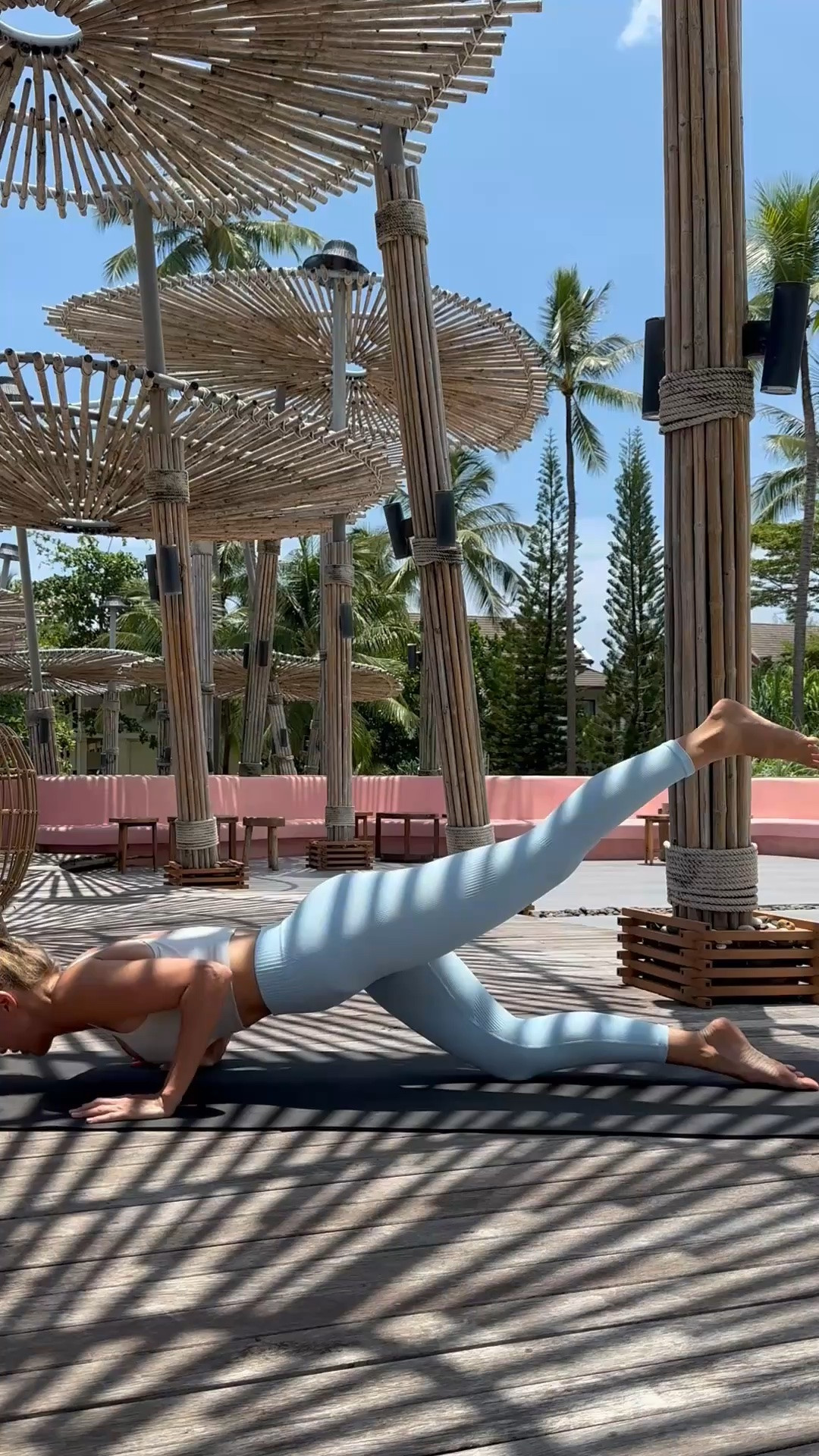 My wellness morning routine at Apsara resort 🌴 
Wellness vacation 

This is a quick 20-minute morning Pilates workout. Basically, do each exercise in this set for 10–20 reps and repeat the whole circuit twice. Perfect for waking up the body, improving posture, activating the core, and starting the day feeling energized and refreshed

#LTKfitness #LTKtravel #LTKsummer