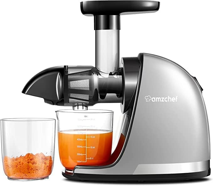 Slow Masticating Juicer, AMZCHEF Cold Press Juicer Professional Machine, Slow Juicer with Quiet M... | Amazon (US)
