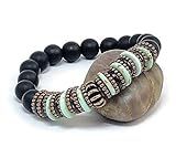 Men's Boho Bracelet Black Onyx Hippie Jewelry Men's Beaded Bracelet | Amazon (US)