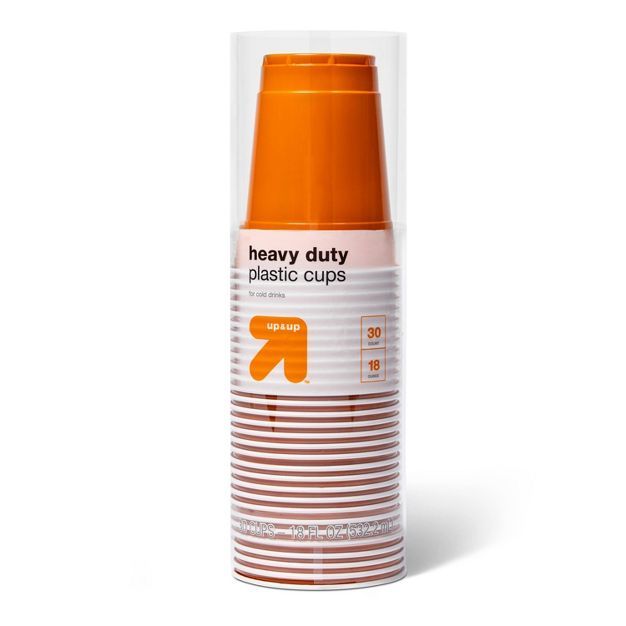 Halloween Disposable Cup - Orange Solid - 18oz/30ct - up & up™ | Target