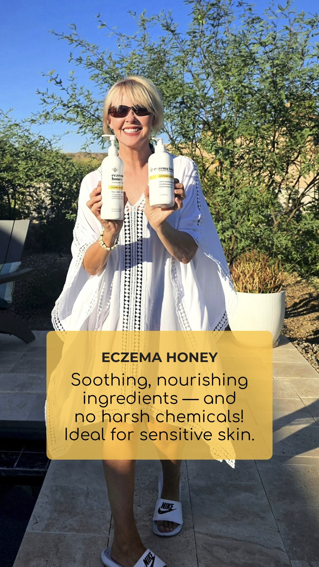 If you have sensitive skin, this brand is for you! I’m in love with the soothing body wash, which has soothing ingredients like chamomile, honey, and colloidal oatmeal. And the lovely body lotion has the seal of acceptance from the National Eczema Association. Although I only tag products I’ve personally used, my daughter called me raving about the shampoo, saying it’s the best she’s ever used (and she has extremely dry and brittle hair). As I trust her opinion, I had to tag the shampoo, too! There are links to a choice of shopping options (Target, Ulta, Amazon, and direct from Eczema Honey)