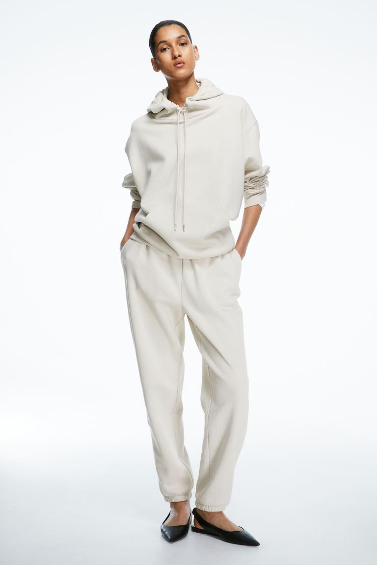 Cotton-blend Sweatpants - Light beige - Ladies | H&M US | H&M (US + CA)