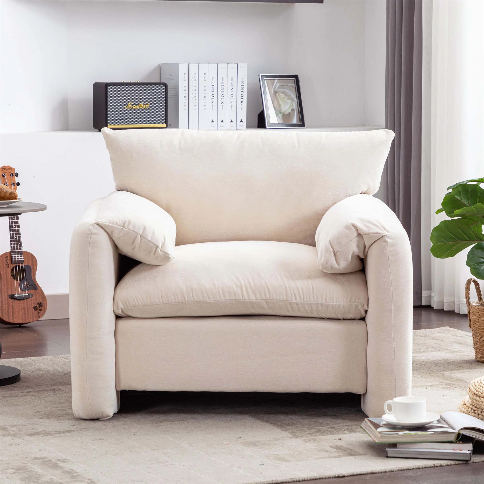 Marithza 38.6'' W Oversized Armchair Accent Chair | Wayfair North America
