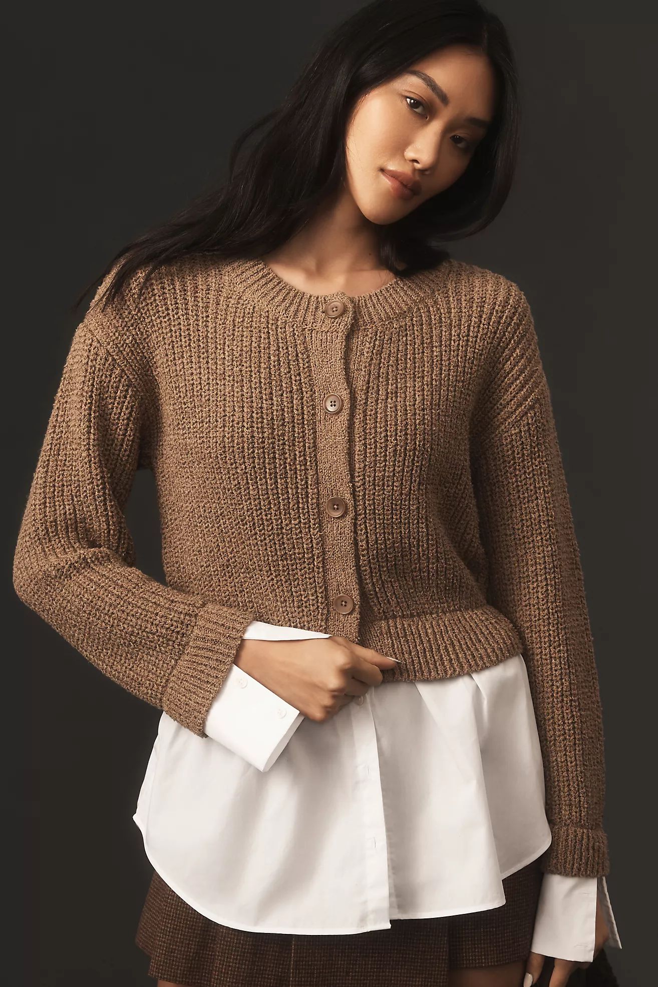 By Anthropologie Cropped Twofer Cardigan Sweater | Anthropologie (US)