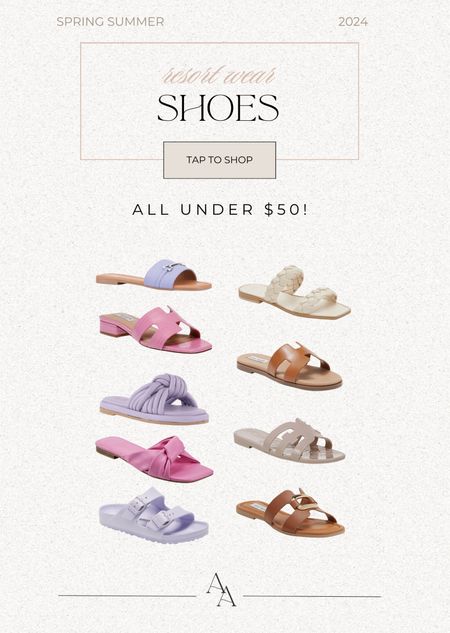 Sandals under $50  |  resort wear 

Spring shoes // neutral sandals // colorful sandals // beach style // vacation looks

#LTKfindsunder50 #LTKshoecrush #LTKswim