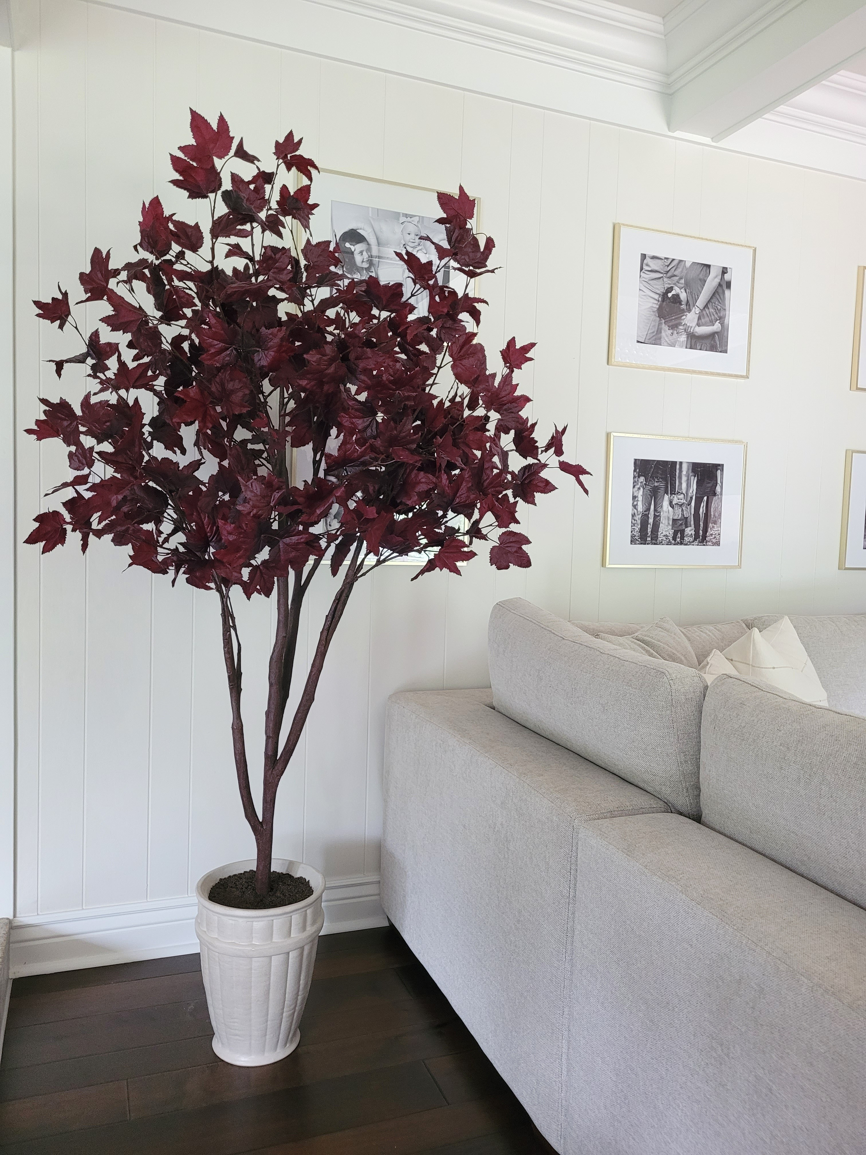 If you buy one new fall decor item for your neutral home this year,  make it this faux maple tree - it is a gorgeous deep burgundy and makes our living room feel so cozy! It is absolutely worth the price ringing it at less than half the cost of the designer look alike! Faux tree, fall decor, fall home decor, look for less 

#LTKHome #LTKSeasonal #LTKStyleTip