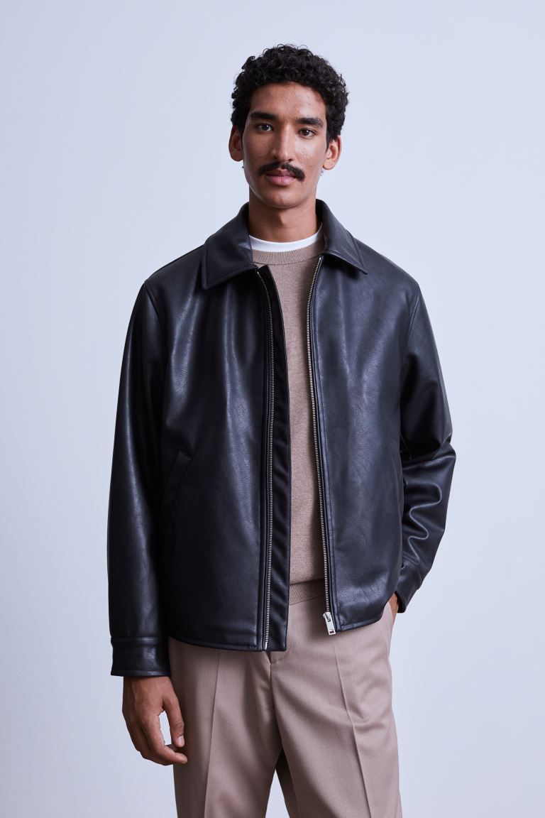 Imitation leather jacket | H&M (UK, MY, IN, SG, PH, TW, HK)