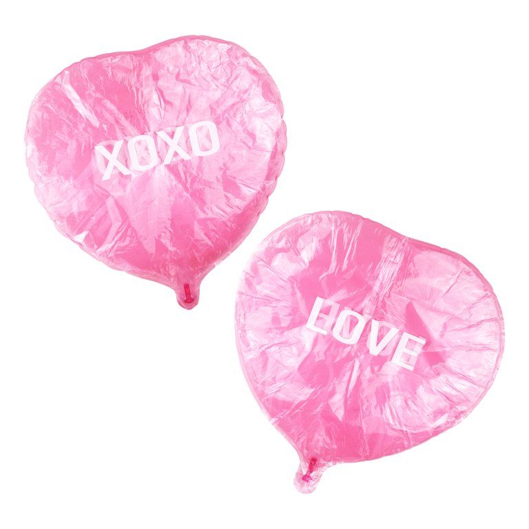 Way To Celebrate Valentine 2pcs Heart PET Balloon, 13in H | Walmart (US)