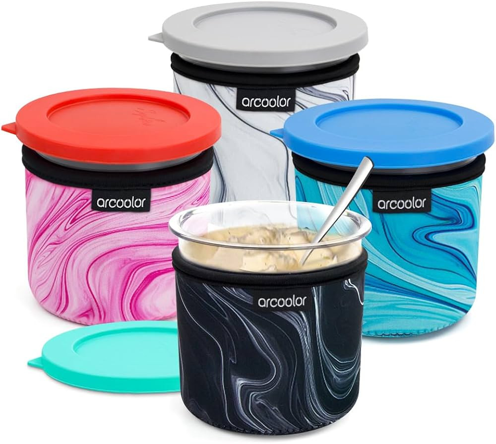 Ice Cream Neoprene Sleeve, Reusable Insulated Sleeves for Ninja Creami Pints, Compatible with NC3... | Amazon (US)