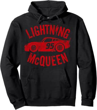 Disney Pixar Cars Lightning McQueen Vintage Hoodie Pullover Hoodie | Amazon (US)