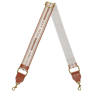 Heather Long Webbing Strap - Cognac/Natural | Oroton | Oroton