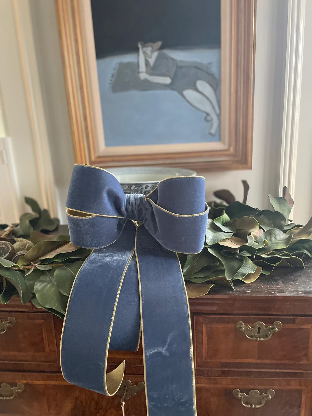 D. Stevens Ribbon 4 Inch Blue Velvet Ribbon - Etsy | Etsy (US)