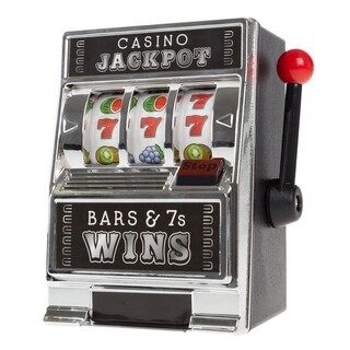 Slot Machine Coin Bank- Realistic Mini Table Top Novelty Casino Style Toy with Lever by Trademark... | Bed Bath & Beyond