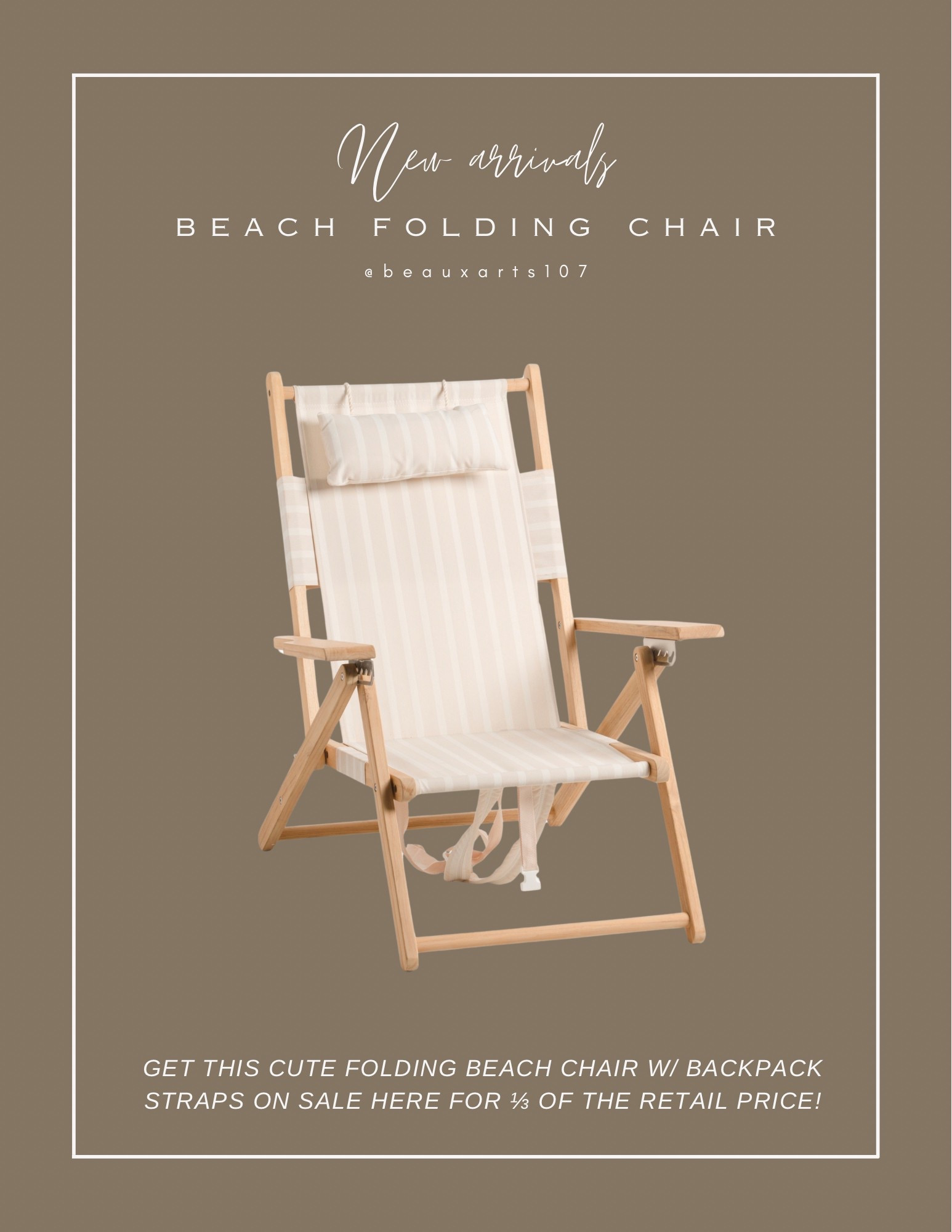 Huge savings on this cute folding beach chair with backpack straps!

#LTKFindsUnder100 #LTKHome #LTKSaleAlert