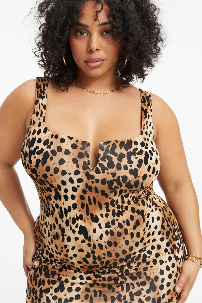 Animal Print Midi Body-Con Dress | Nordstrom