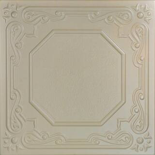 A La Maison Ceilings Topkapi Palace Lenox Tan 1.6 ft. x 1.6 ft. Decorative Foam Glue Up Ceiling Tile | The Home Depot