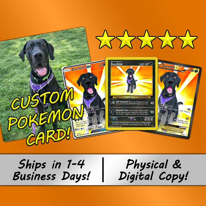 Custom Pokemon Card - Choose Holographic, Photo Style, and Your Favorite Template - Quick Process... | Etsy (US)