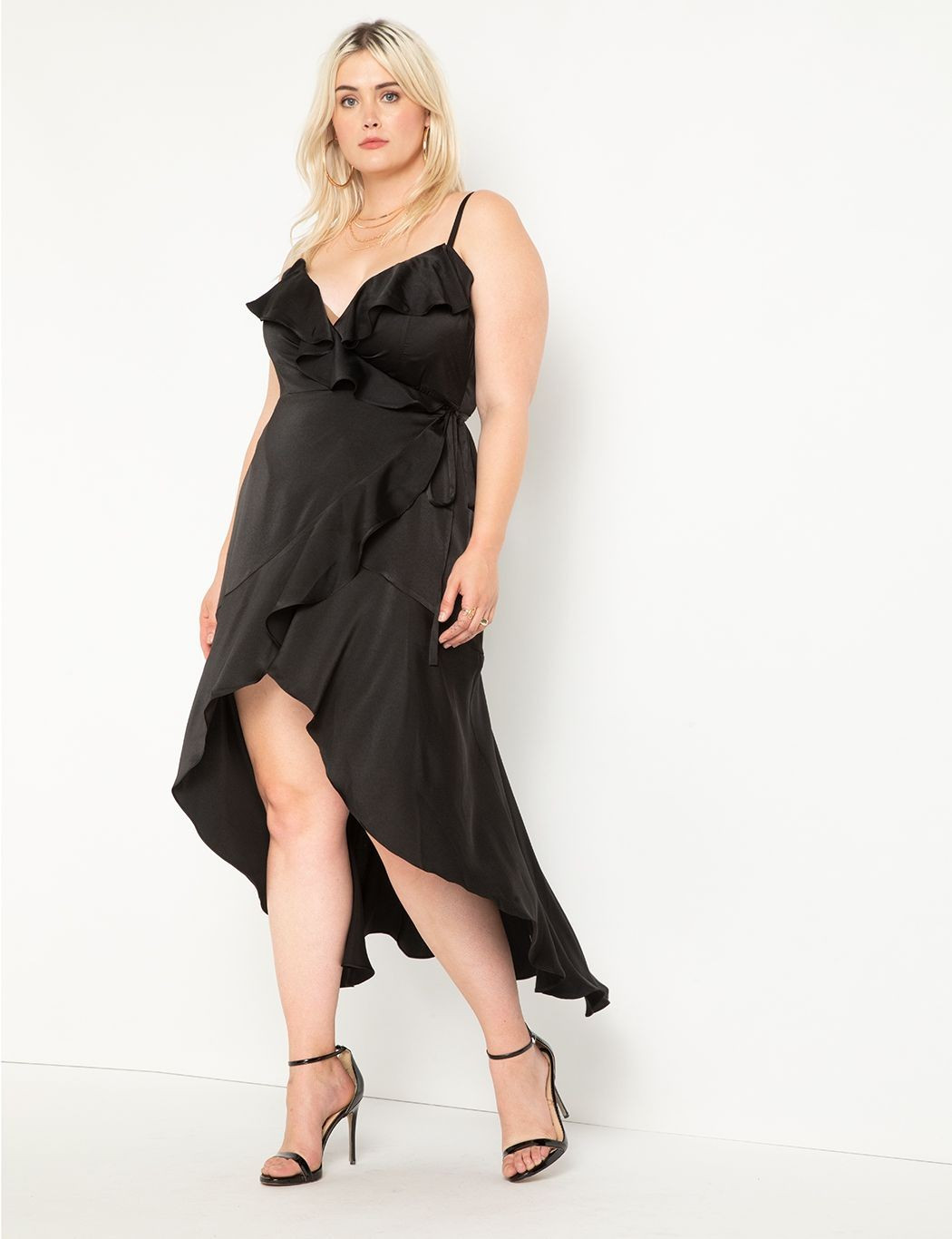 Ruffle Satin Dress | Eloquii