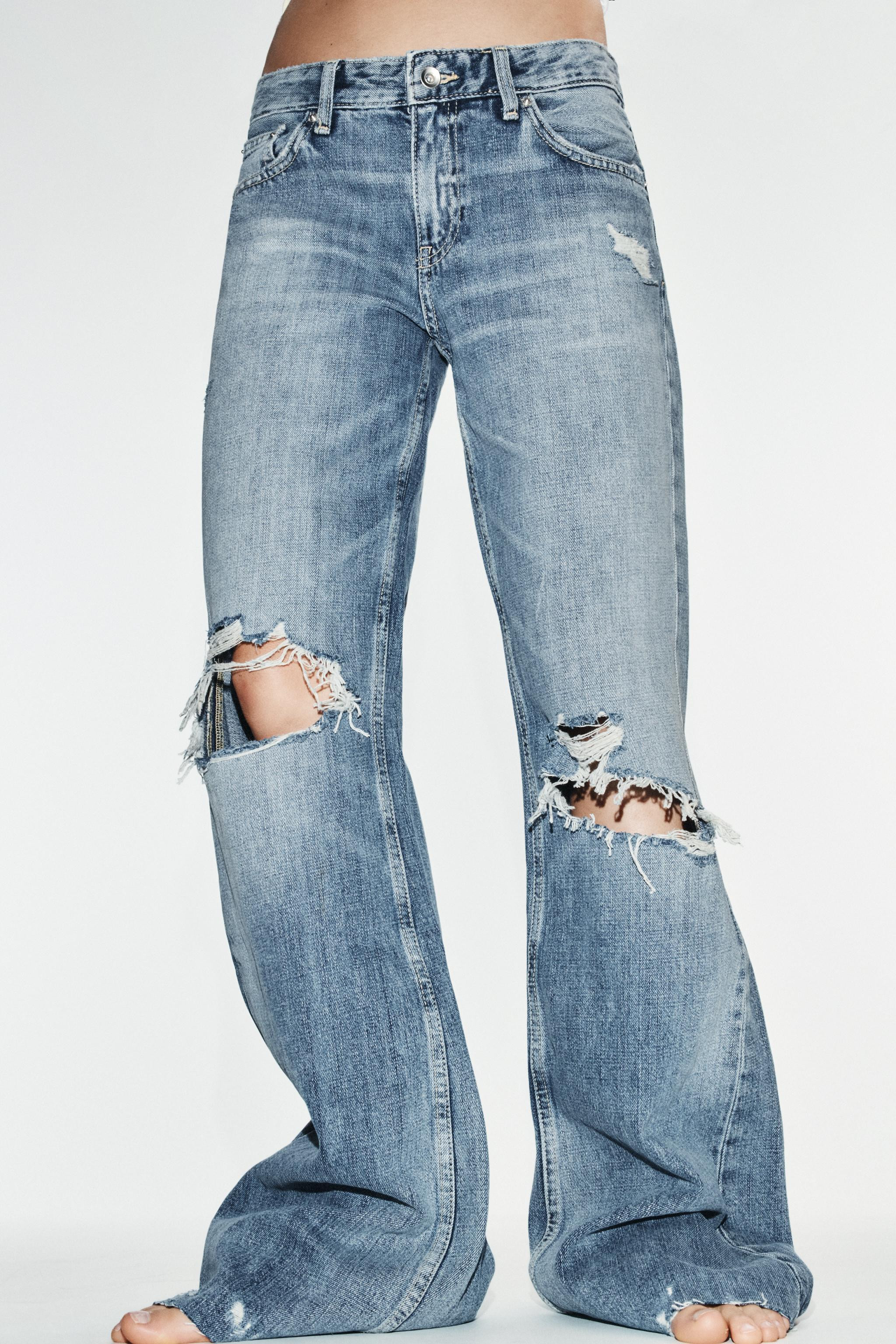 JEANS FLARE TRF VITA MEDIA CON STRAPPI | Zara IT
