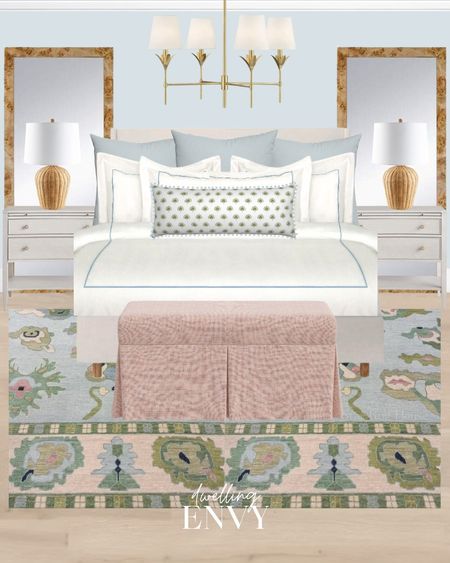 Grandmillennial BedroomWarm brass mixed with burlwood and pink and blue hues mixed with green gives this bedroom the perfect balance.

#LTKstyletip #LTKhome