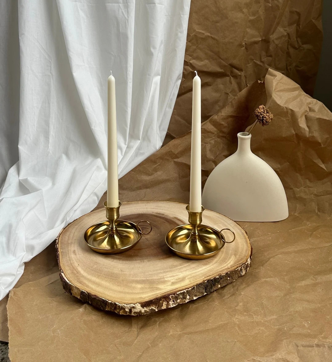 Elegant Handcrafted Taper Candle Set Unscented Candles for Home Decor, Weddings, and Special Even... | Etsy (US)