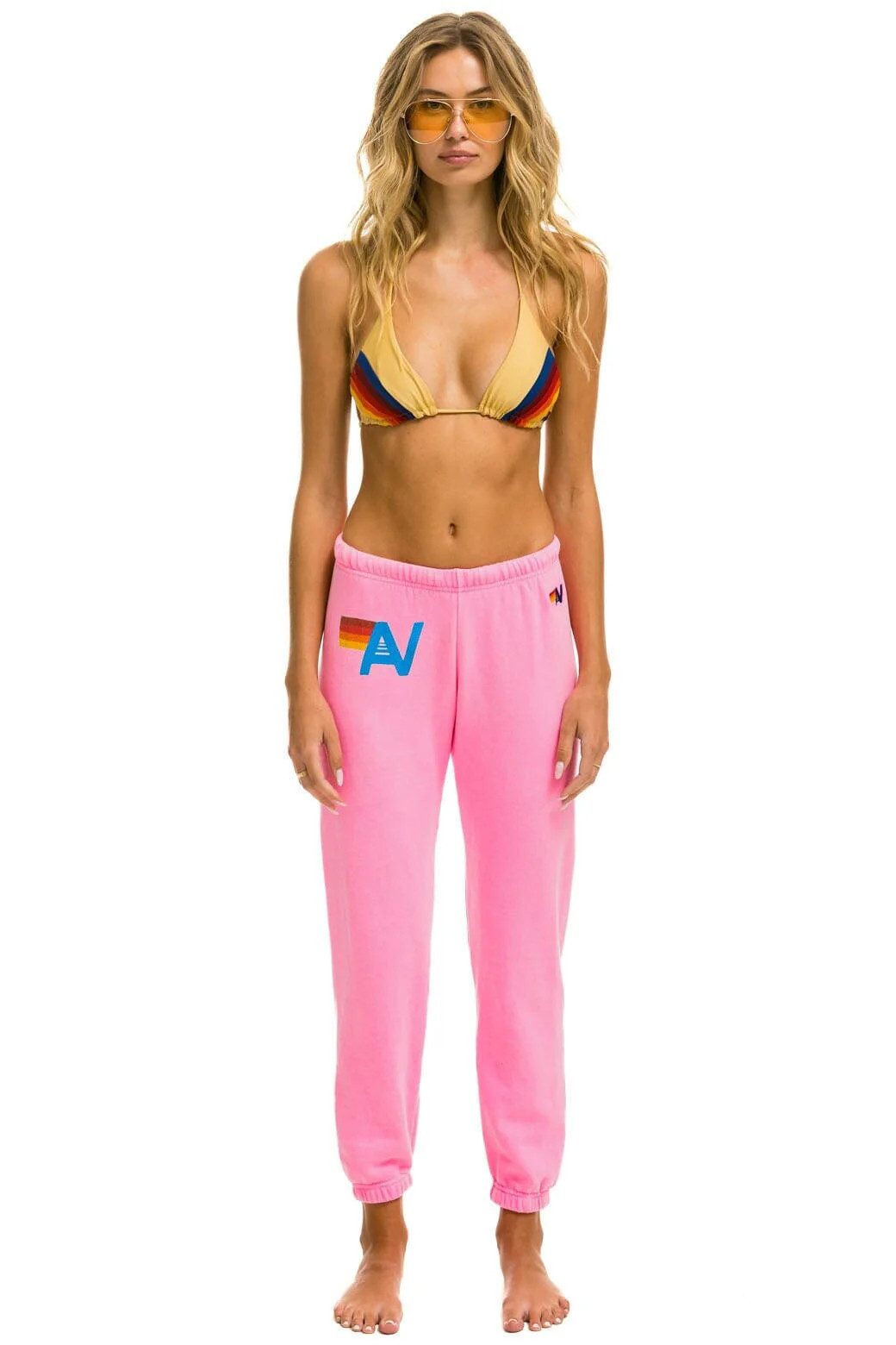 LOGO SWEATPANTS - NEON PINK | Aviator Nation