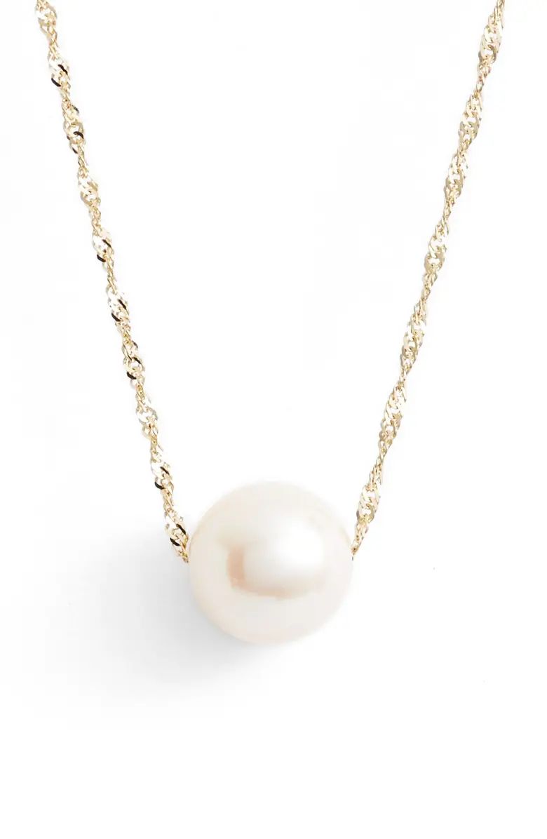 Solitaire Cultured Pearl Pendant Necklace | Nordstrom