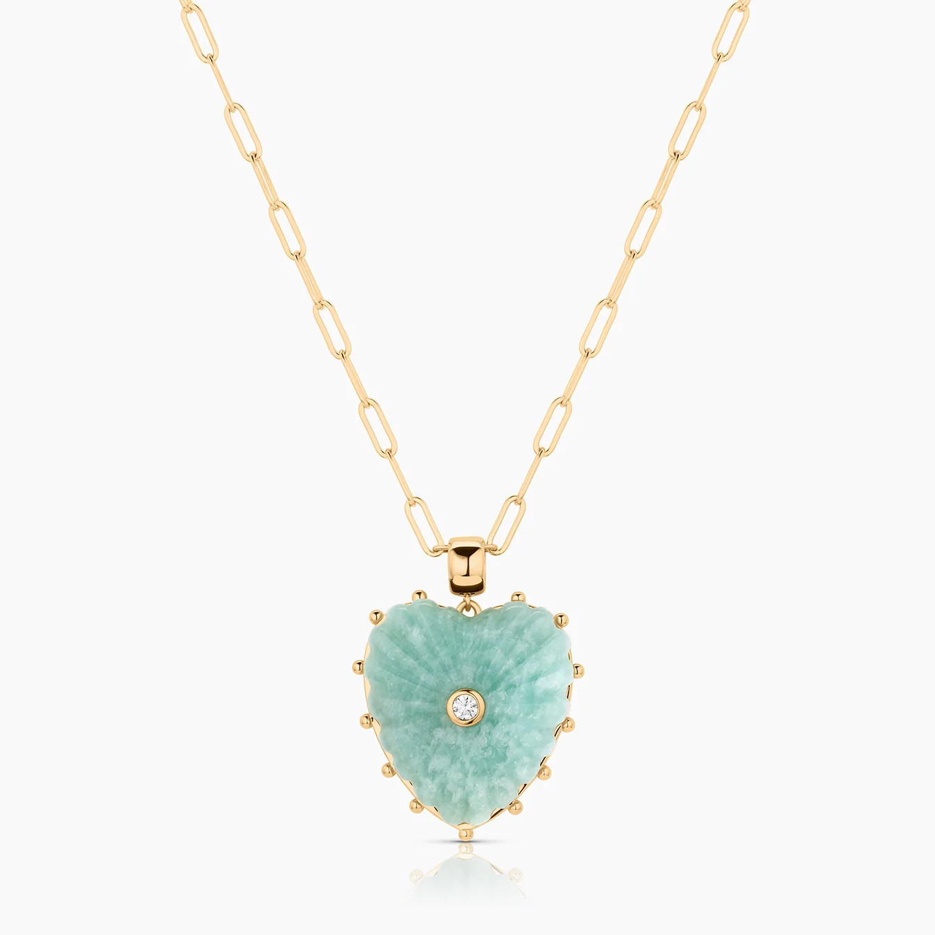 Malene Amazonite Heart Bail | Thatch