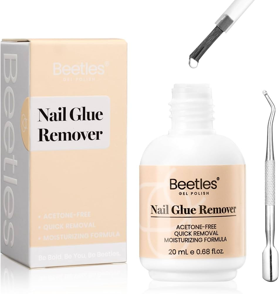 Beetles Nail Glue Remover Glue 20ml for False Nails, Press on Nails Glue Remover for Fake Nail Ti... | Amazon (US)