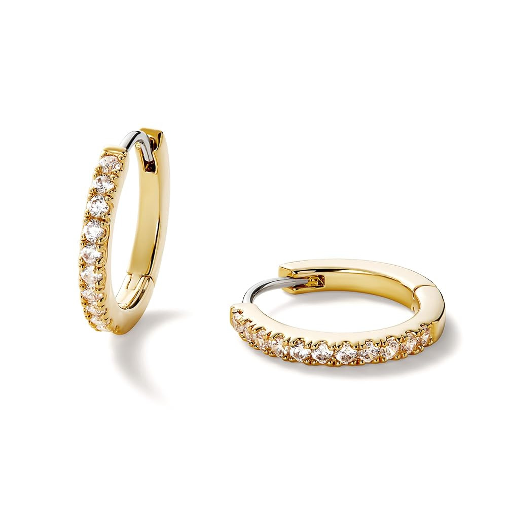 Ana Luisa Trendy Huggie Hoop Earrings for Women - 14K Gold Plated or Sterling Silver Hoop Earring... | Amazon (US)