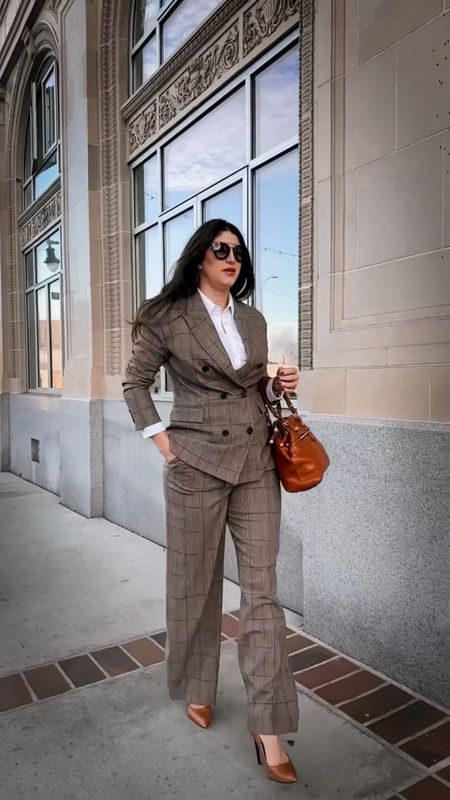 There is something unstoppable about a woman in a pant suit. Wearing a gorgeous head to toe plaid double breasted blazer and matching wide leg pants from @karen_millen’s FW23 Collection with #LydiaMillen.

To say I’m obsessed is an understatement.

Shop my look on @shop.ltk 

#MyKM #KarenMillen #karenmillenxlydiamillen #plaidsuit #pantsuit #workwearstyle #workwearfashion 

#LTKsalealert #LTKworkwear #LTKstyletip