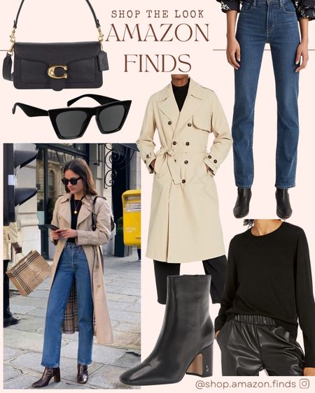 Pinterest inspired look! This is a great winter look for more mild climates. Classic trench coat, light staple sweater, mom jeans, and ankle boots!

#LTKstyletip #LTKitbag #LTKFind