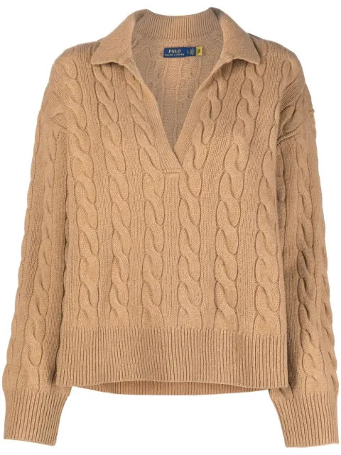 Polo Ralph Lauren cable-knit long-sleeve Jumper - Farfetch | Farfetch Global