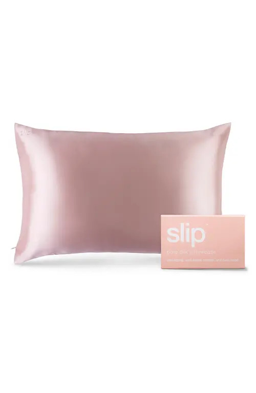 slip Pure Silk Pillowcase in Pink at Nordstrom, Size King | Nordstrom