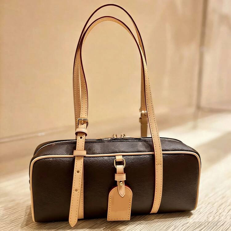 Classic Daily Commuting Bowling Bag - Brown Underarm Bag - Handheld Shoulder Bag, High-End Multi-Functional Commuting Bag - 2026 Classic New Multi-Functional And Fashionable Embossed Pattern Bag - Fashionable And Versatile | SHEIN