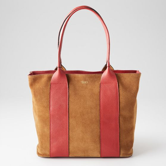 Luciana Italian Suede Tote | Mark and Graham
