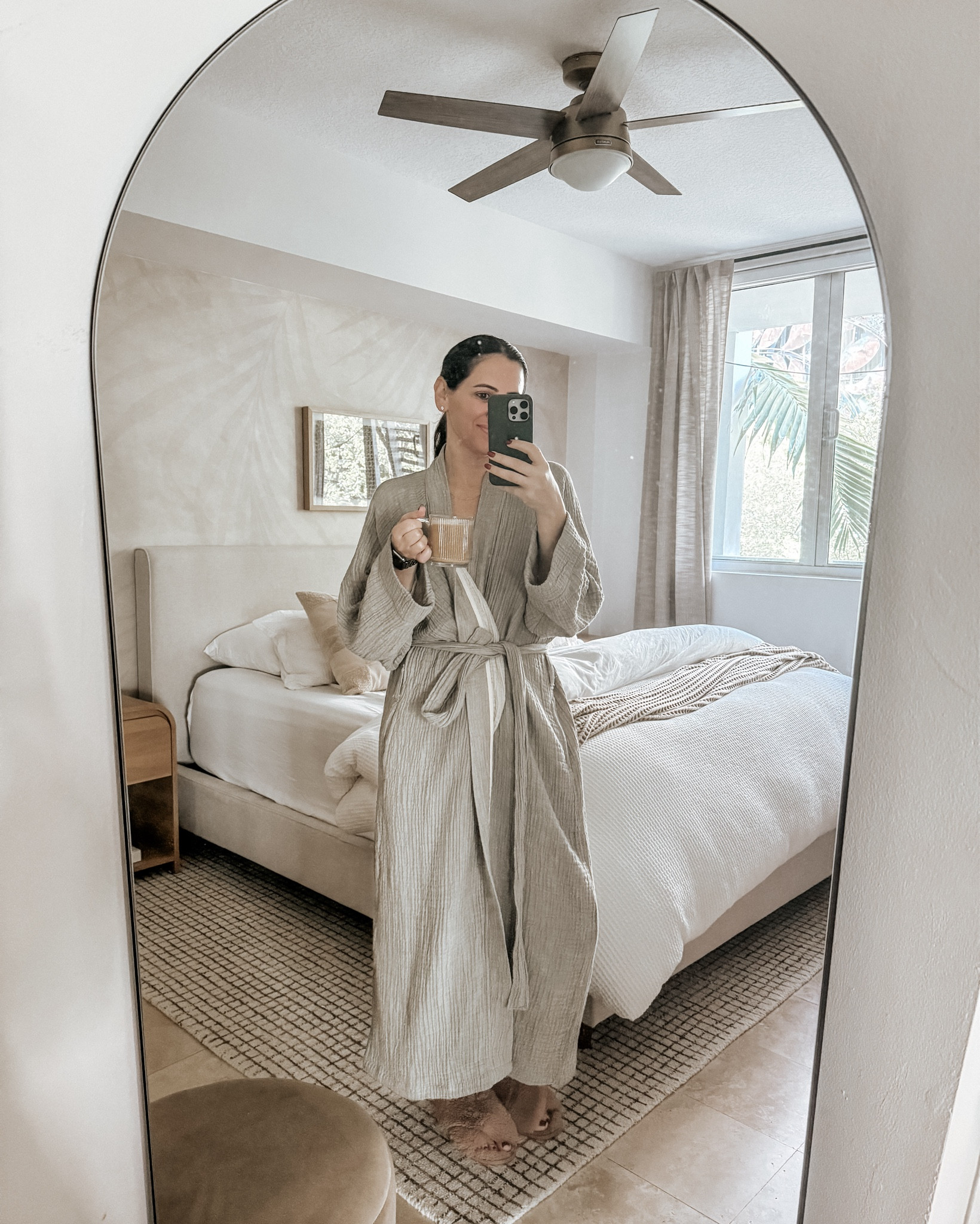 Loving this loomia robe. So soft and lightweight. I get so hot when getting ready and it’s the perfect layer to wear and stay cool but feel comfy and cute at the same time! 

#LTKStyleTip #LTKHome