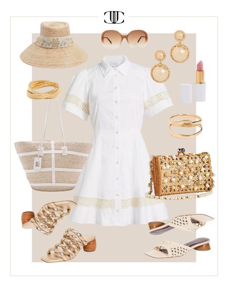 Look fresh and classic in an all white look while also beating the heat this summer.  

Shirt dress, mini shirt dress,, summer outfit, casual outfit, white outfit, white look, heels, spring look, sun hat, crossbody bag

#LTKstyletip #LTKover40 #LTKshoecrush