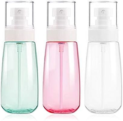 Fine Mist Spray Bottle 3.4oz/ 100ml Empty Cosmetic Refillable Travel Containers Plastic Hair Spra... | Amazon (US)
