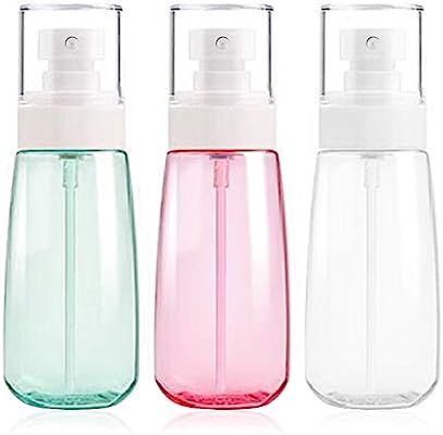 Fine Mist Spray Bottle 3.4oz/ 100ml Empty Cosmetic Refillable Travel Containers Plastic Hair Spra... | Amazon (US)