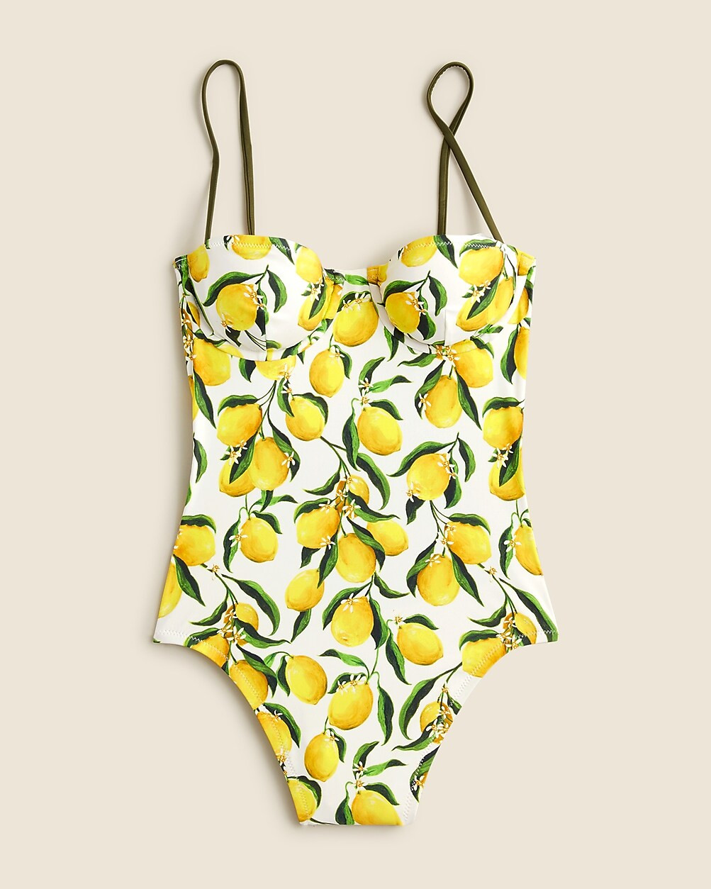 Balconette underwire one-piece swimsuit in limoncello | J. Crew US
