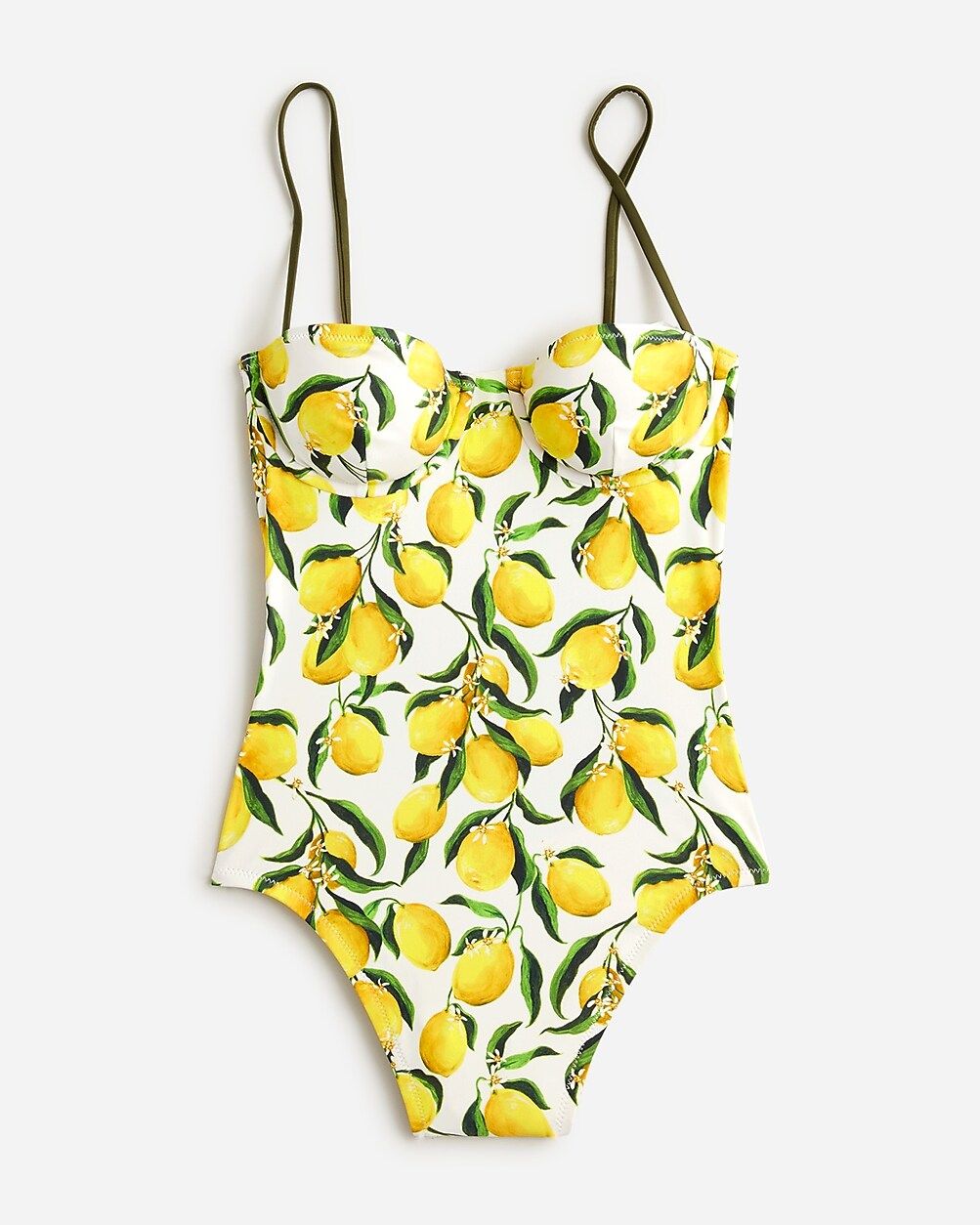 Balconette underwire one-piece swimsuit in limoncello | J. Crew US