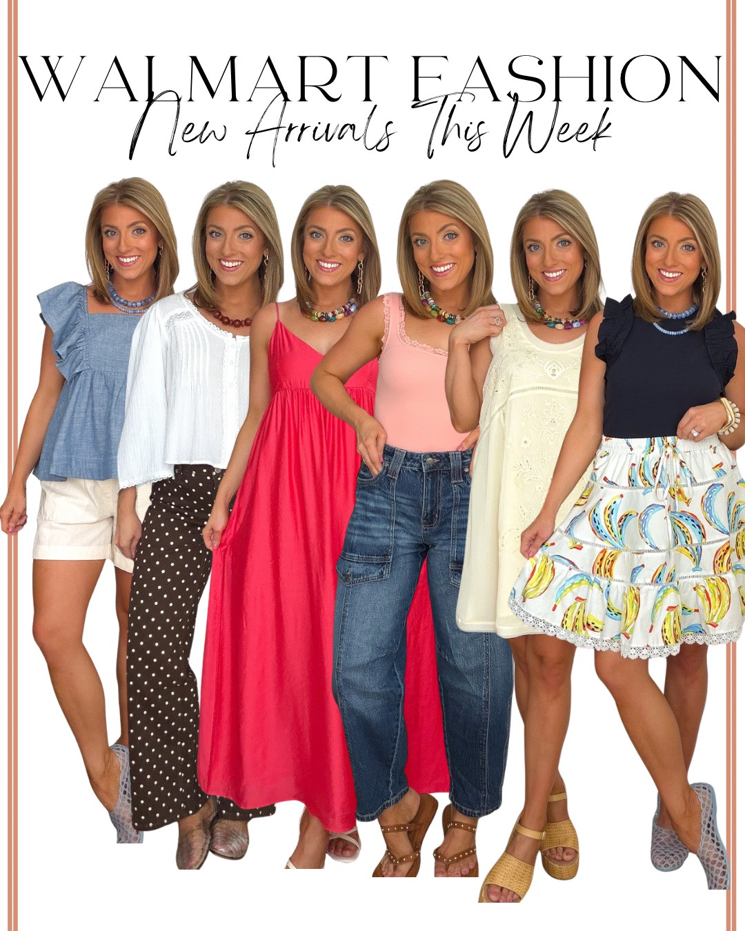 Walmart is seriously on fire with their new fashion arrivals lately! 🤍🙌 From easy everyday basics to vacation-ready dresses, elevated denim, comfy shorts, and the cutest summer tops, these are the pieces I’m reaching for on repeat.

Whether you’re updating your everyday wardrobe, packing for vacation, heading to brunch, church, work, or simply love finding affordable pieces that look so much more expensive, these new Walmart fashion finds are worth adding to your closet. I love mixing these pieces with my favorite Amazon accessories for effortless outfits you’ll wear all season long!

Which look would you wear first? ☀️✨

#walmartfashion #walmartfinds #walmartstyle #walmartnewarrivals #summerfashion #summeroutfits #affordablefashion #budgetstyle #everydaystyle #casualstyle #ootd #momstyle #vacationoutfits #vacationstyle #resortwear #denimstyle #summerdress #fashionfinds #affordablestyle #womenwithstyle #capsulewardrobe #fashionover30 #fashionover40 #styleinspo #outfitideas #everydayfashion #wearablefashion #amazonaccessories #lookforless #currentlywearing

#LTKootd #LTKPetite