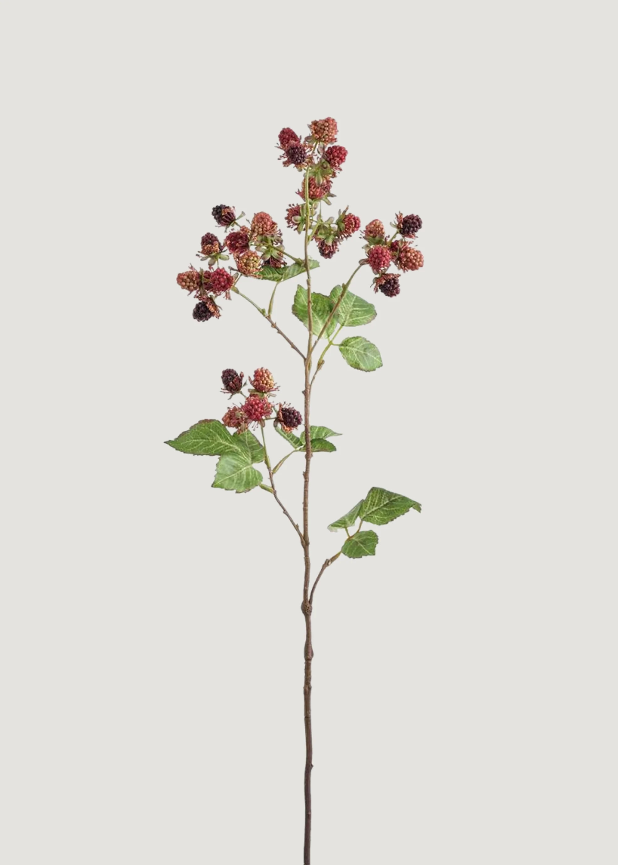 Mauve and Burgundy Fake Raspberry Fruit Branch - 30.5" | Afloral