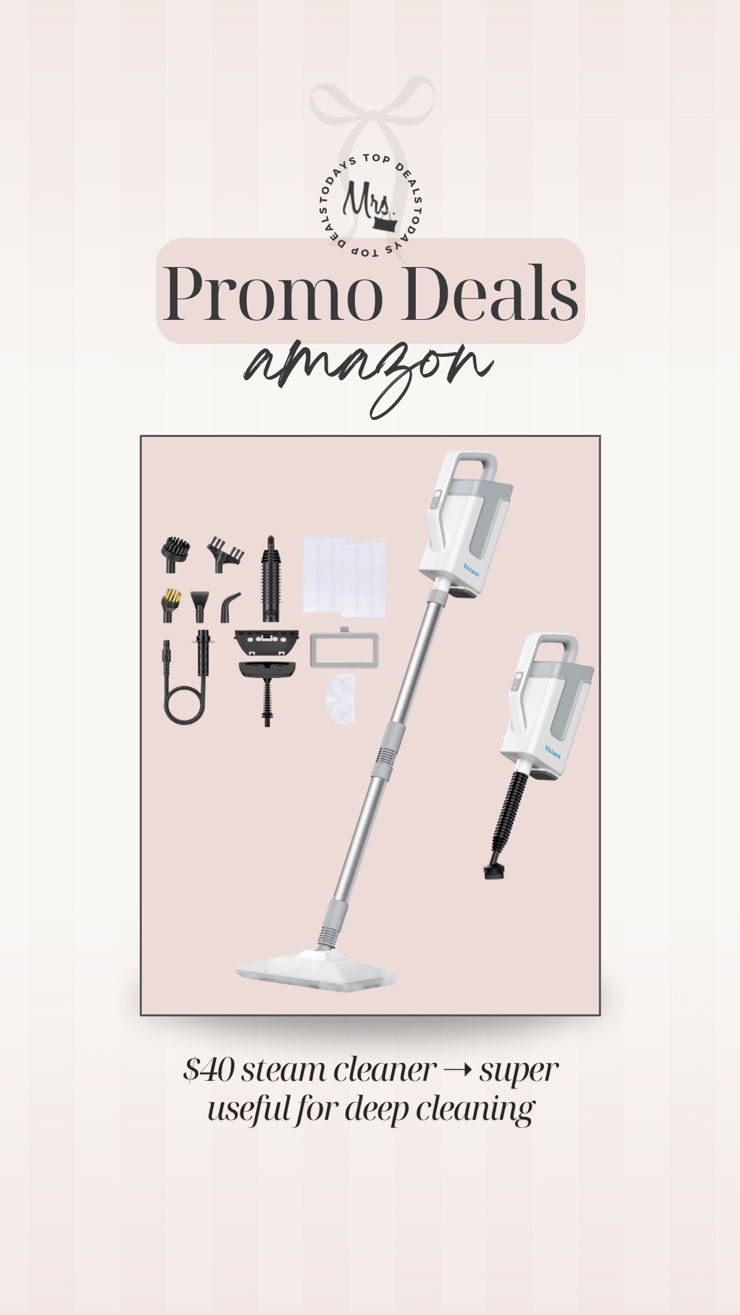 $40 steam cleaner ➝ super useful for deep cleaning! Go to checkout to save

Follow my LTK @mrscasual on the @shop.LTK app to view this post and get my exclusive app-only content!

#LTKSaleAlert #LTKFindsUnder50 #LTKGiftGuide